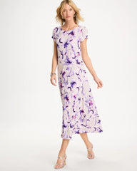 Chico's | Travelers™ Amethyst Iris Maxi Dress/ Rich Amethyst