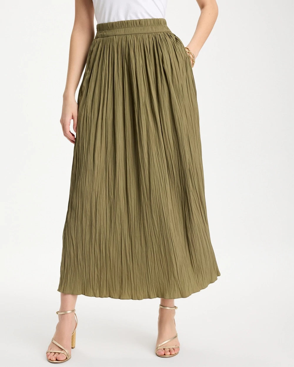 Chico's | Sea Island Pull-On Maxi Skirt/ Lichen