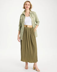 Chico's | Sea Island Pull-On Maxi Skirt/ Lichen