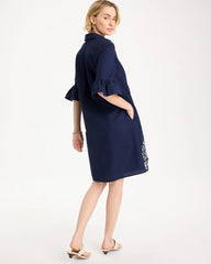 Chico's | 3D Applique Dress/ Passport Blue