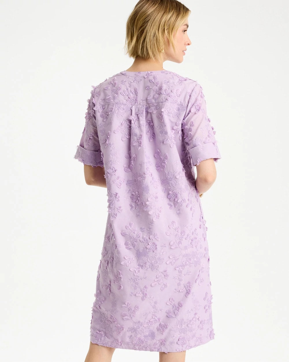 Chico's | 3D Floral Dress/ Orchid Mist