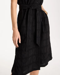 Chico's | Embroidered Cotton Shirtdress/ Black