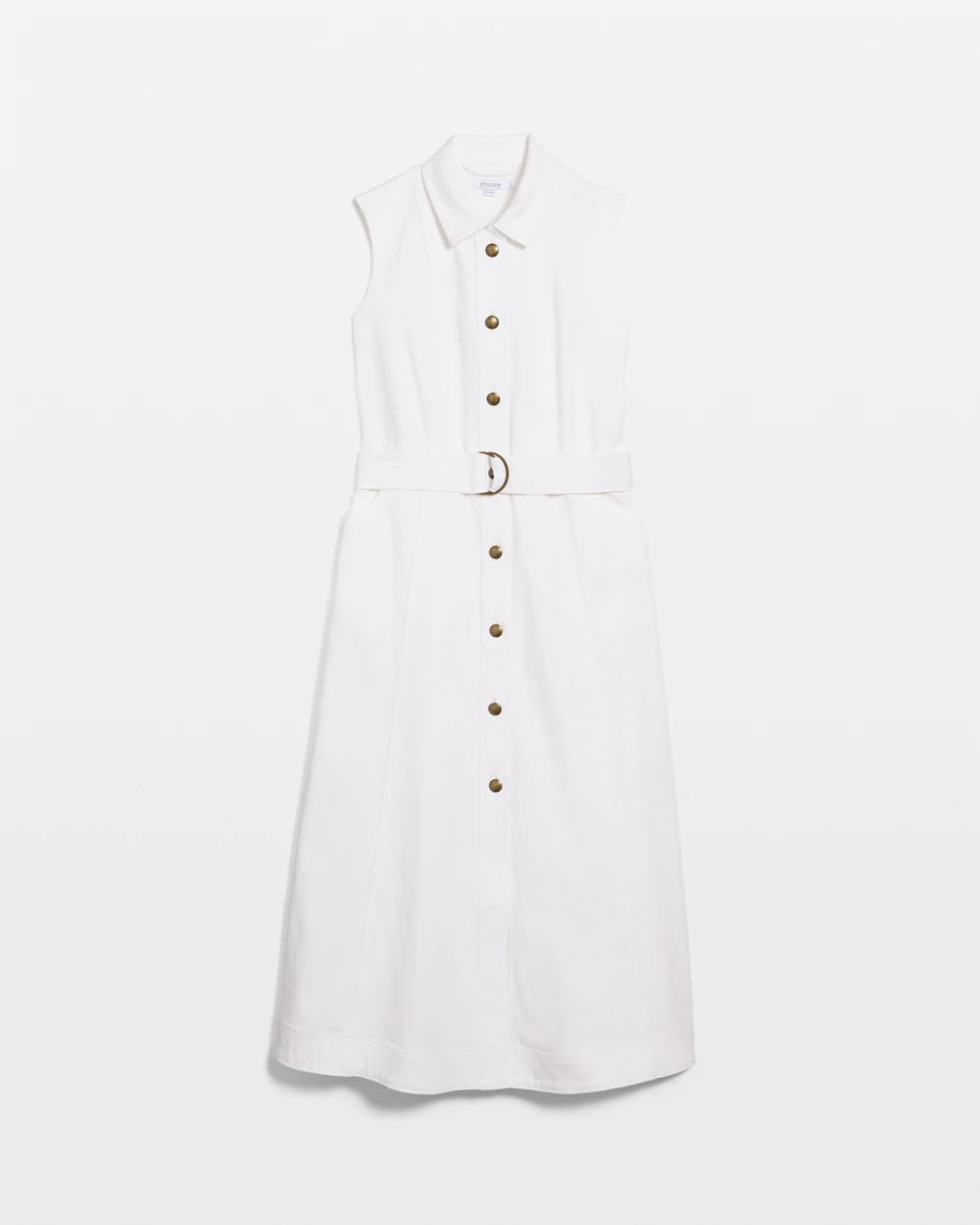 Chico's | Denim Sleeveless Shirtdress/ Alabaster
