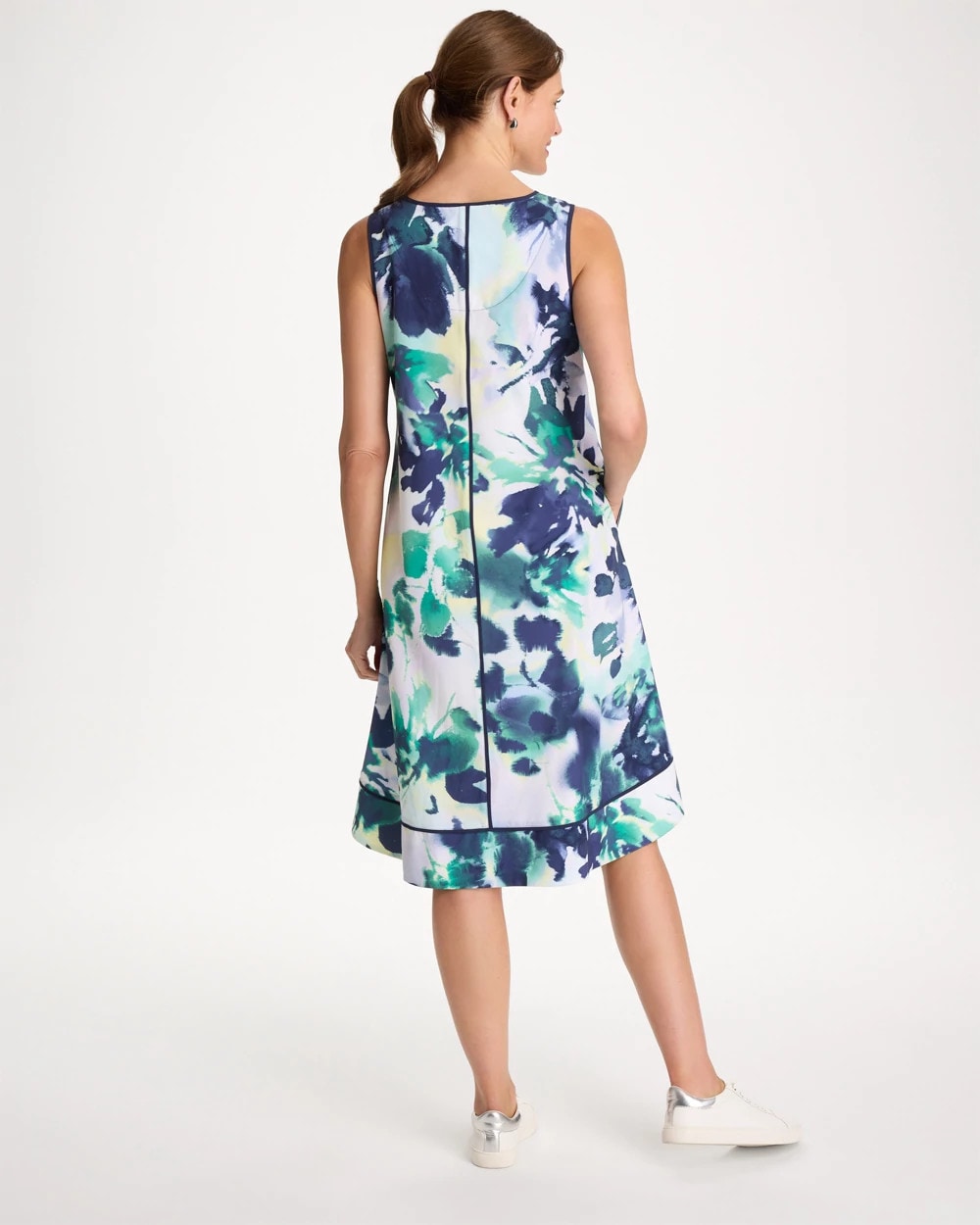 Chico's | Zenergy® UPF Floral Midi Dress/ Topanga Green