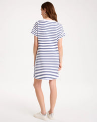Chico's | Zenergy® Soft Striped Contrast Dress/ Starlit Navy