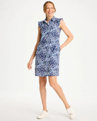 Chico's | Zenergy® UPF Ruffle Dress/ Amparo Blue