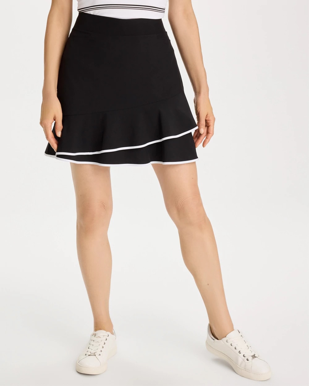Chico's | Zenergy® UPF Contrast Tulip Hem Skort/ Black