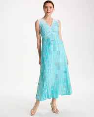 Chico's | Ombre Coastal Striped Knit Dress/ Bondi Blue