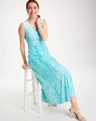 Chico's | Ombre Coastal Striped Knit Dress/ Bondi Blue