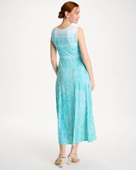 Chico's | Ombre Coastal Striped Knit Dress/ Bondi Blue
