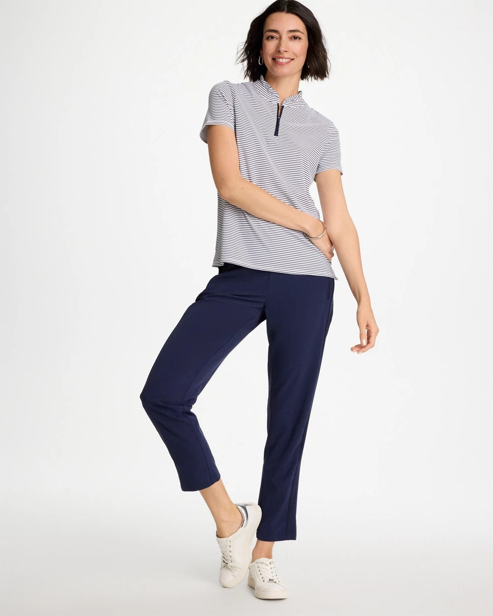 Chico's | Zenergy® UPF Rib Mix Ankle Pants/ Passport Blue