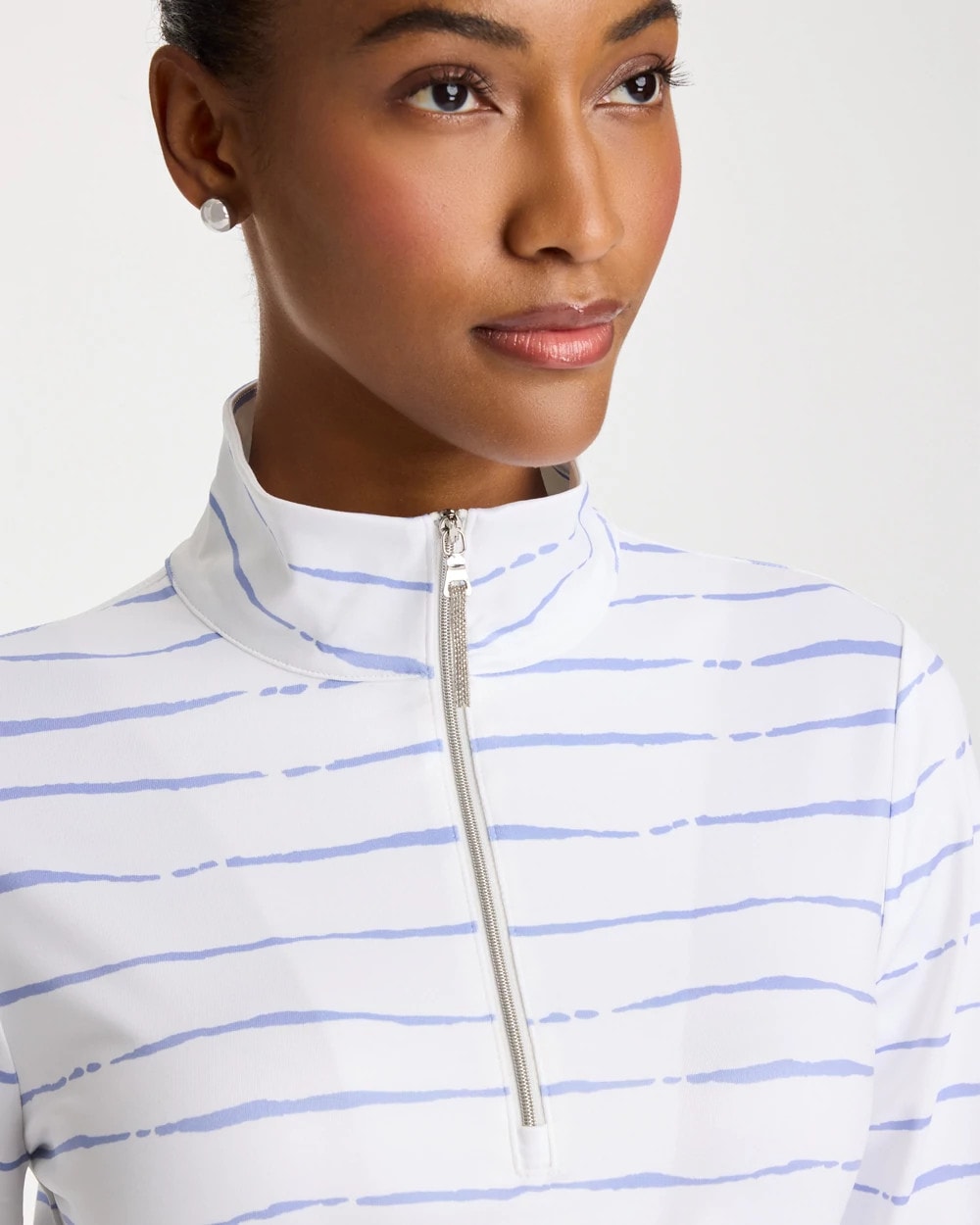 Chico's | Zenergy® UPF Caviar Half Zip/ Blue Muse
