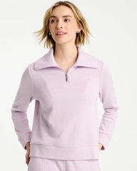 Chico's | Zenergy® Beach Slub Half-Zip Pullover Top/ Pale Sweet Pea