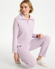 Chico's | Zenergy® Beach Slub Half-Zip Pullover Top/ Pale Sweet Pea