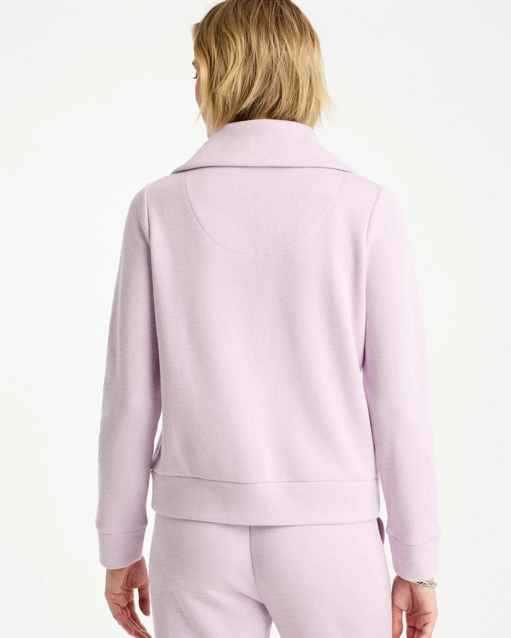 Chico's | Zenergy® Beach Slub Half-Zip Pullover Top/ Pale Sweet Pea