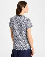 Chico's | Zenergy® UPF Crochet Trim Polo/ Blue Muse