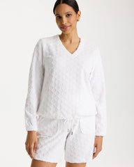Chico's | Zenergy® Terry Cloth Jacquard Top/ Alabaster