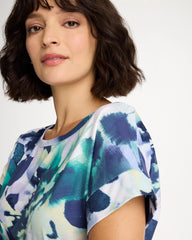 Chico's | Zenergy® Floral Drop Shoulder Tee/ Topanga Green
