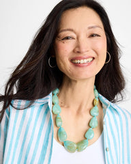 Chico's | Ocean Resin Beaded Necklace/ Turquoise