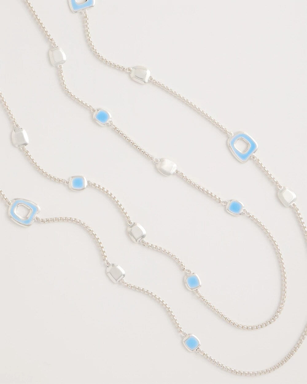 Chico's | Sea Glass Inspired Charm Necklace/ Blue