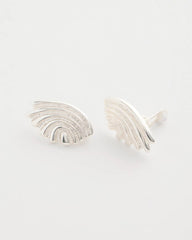 Chico's | Silvertone Shell Clip-On Earrings/ Silver
