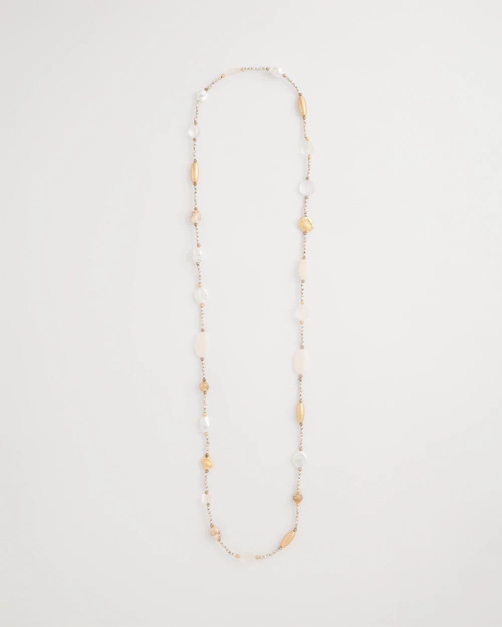 Chico's | Neutral Shell Long Necklace/ Neutral