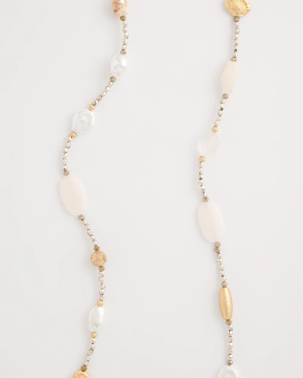 Chico's | Neutral Shell Long Necklace/ Neutral