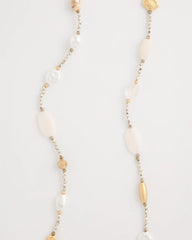 Chico's | Neutral Shell Long Necklace/ Neutral