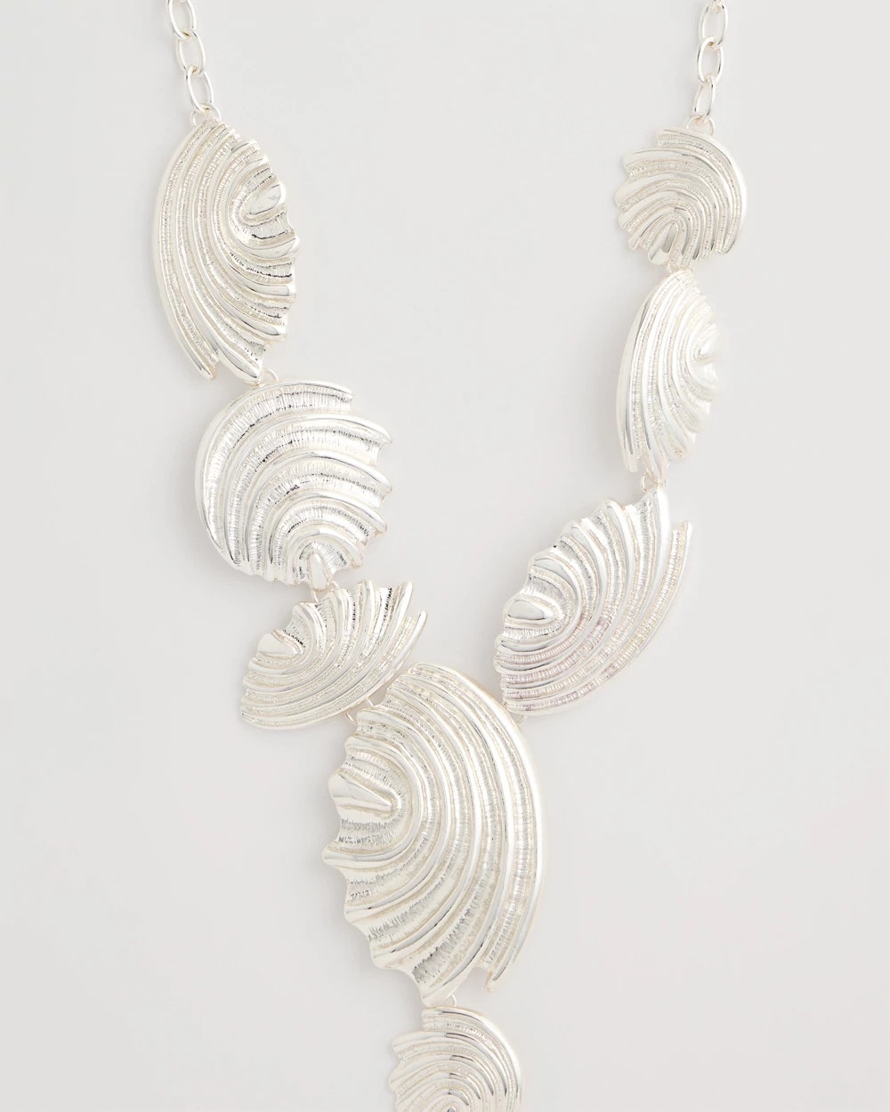 Chico's | Silvertone Shell Charm Y-Necklace/ Silver