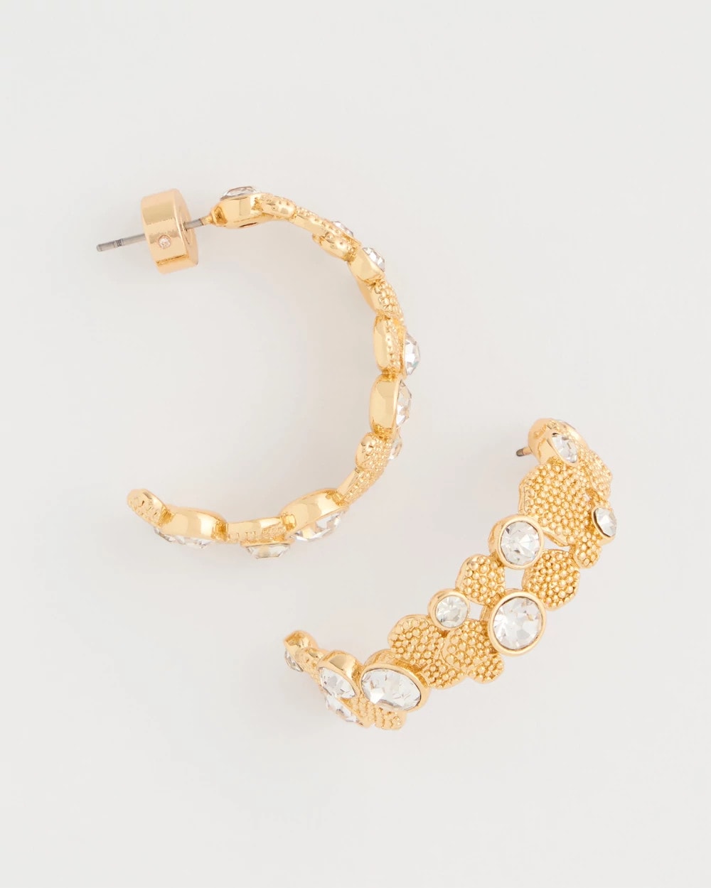 Chico's | Sea Foam Hoop Earrings/ Gold