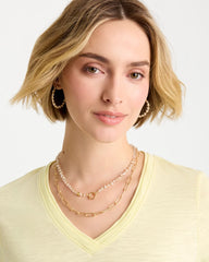 Chico's | Sea Foam Multi-Strand Convertible Necklace/ Gold