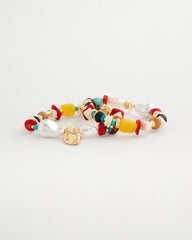 Chico's | Set of Two Pearl Beaded Stretch Bracelets/ Multi