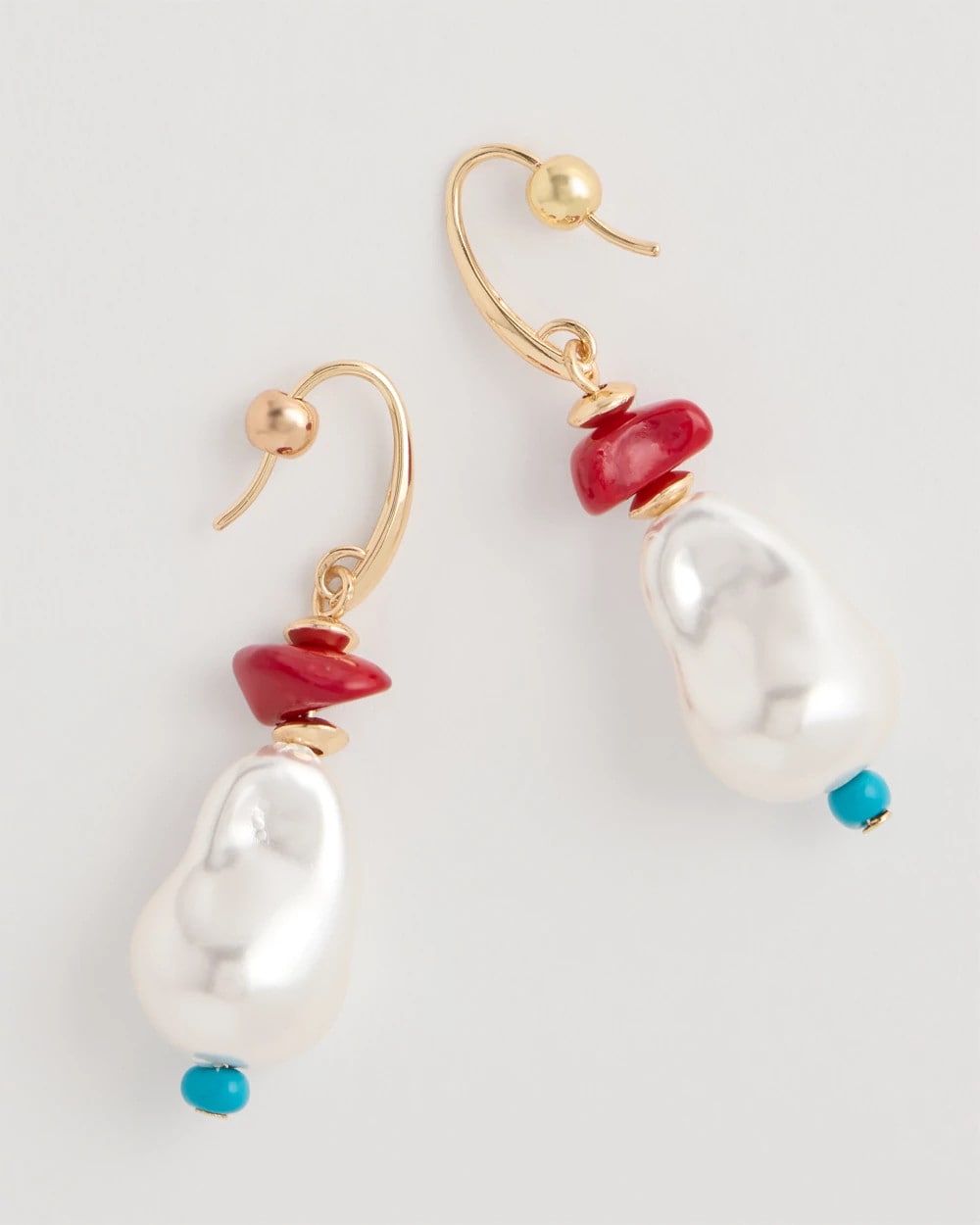 Chico's | Beaded Linear Drop Earrings/ Multi