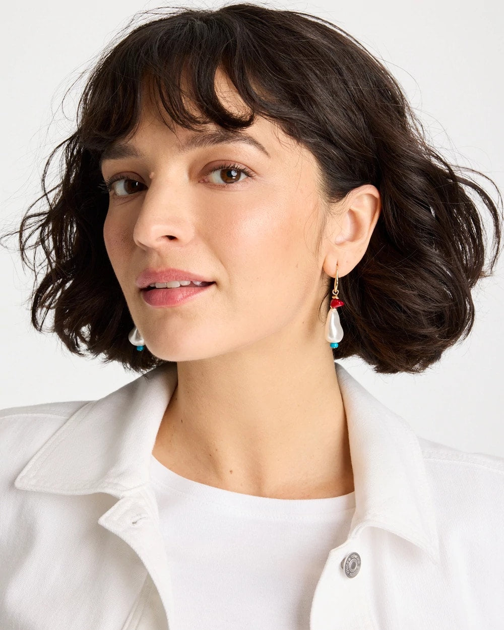 Chico's | Beaded Linear Drop Earrings/ Multi