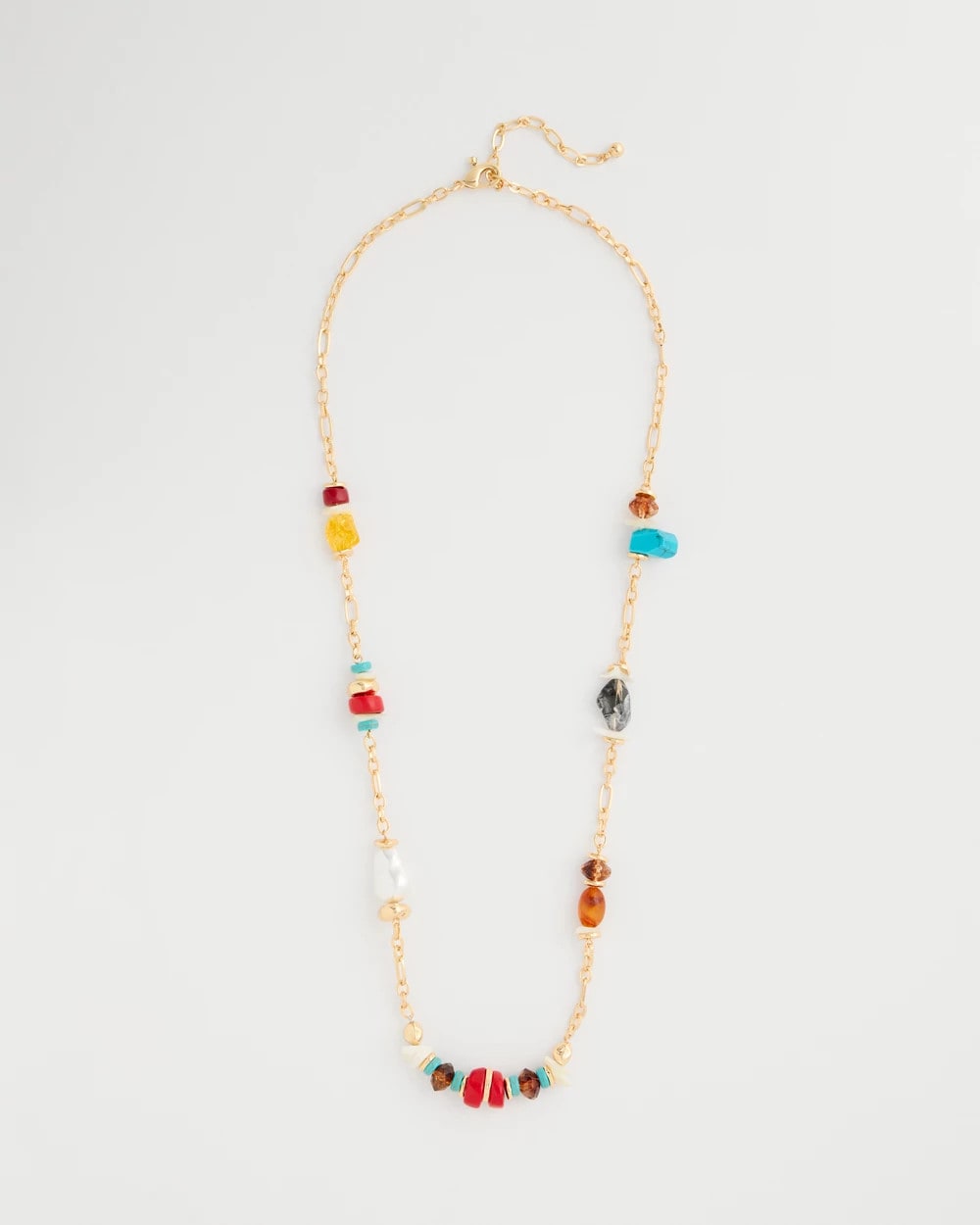 Chico's | Mixed-Media Long Beaded Necklace/ Multi