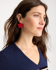 Chico's | Americana Red Star Stud Earrings/ Red