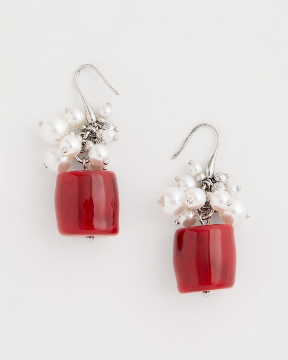 Chico's | Red Resin Pearlescent Earrings/ Red