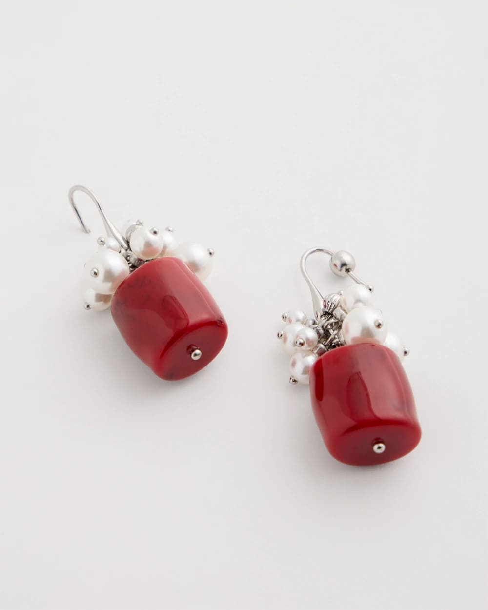 Chico's | Red Resin Pearlescent Earrings/ Red