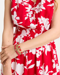 Chico's | Red Beaded Stretch Bracelet/ Red