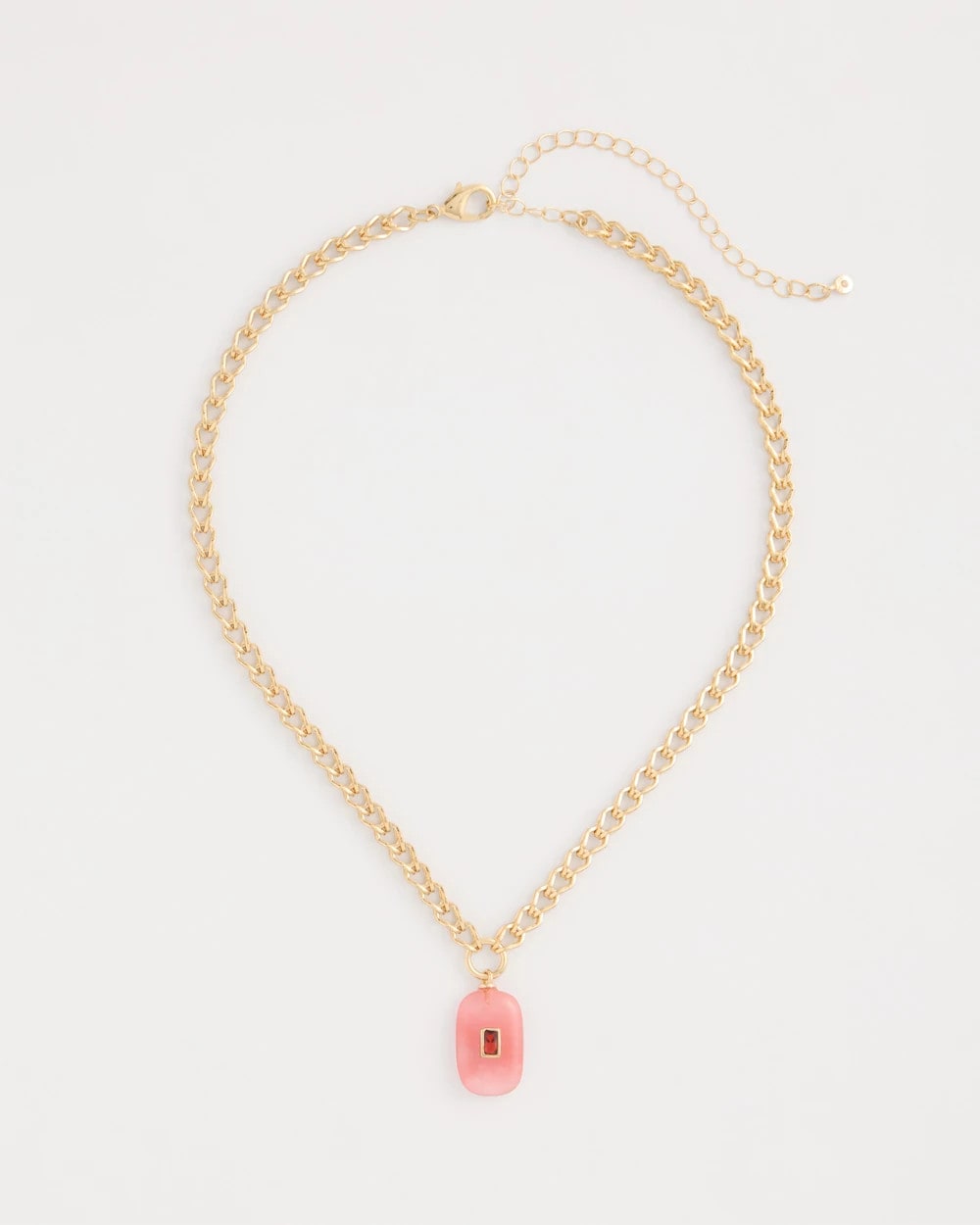 Chico's | Coral Agate Short Pendant Necklace/ Coral