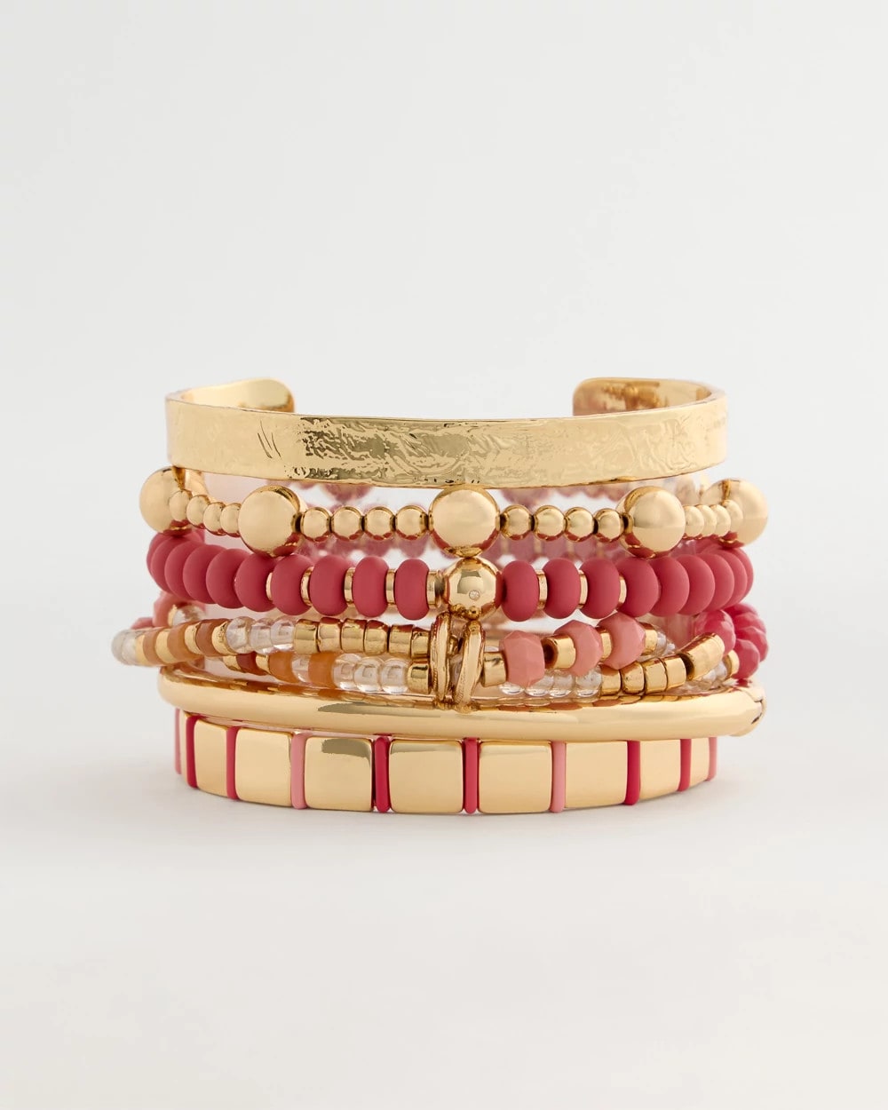 Chico's | Coral Inspired Round Stretch Bracelet/ Coral