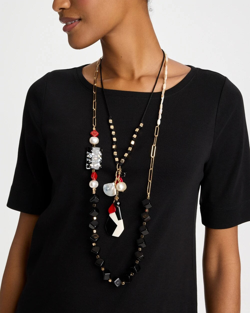 Chico's | Corded Short Pendant Necklace/ Multi