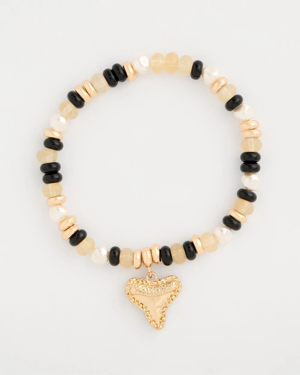 Chico's | Shark's Tooth Stretch Bracelet/ Black