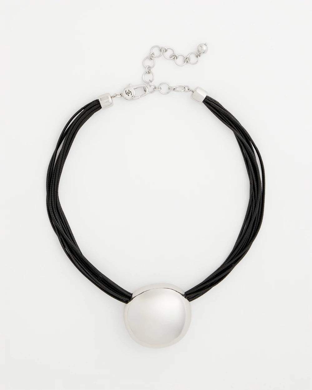 Chico's | Silver Pendant Cord Necklace/ Silver