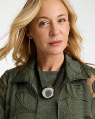 Chico's | Silver Pendant Cord Necklace/ Silver