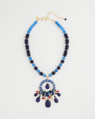Chico's | Americana Mixed Media Pendant Necklace/ Multi