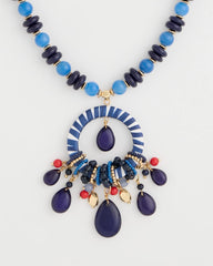 Chico's | Americana Mixed Media Pendant Necklace/ Multi