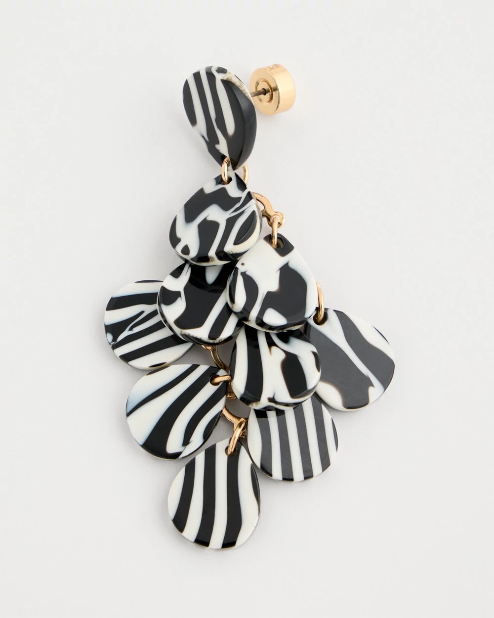 Chico's | Chic Chandelier Earrings/ Black/White