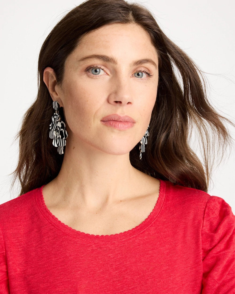 Chico's | Chic Chandelier Earrings/ Black/White