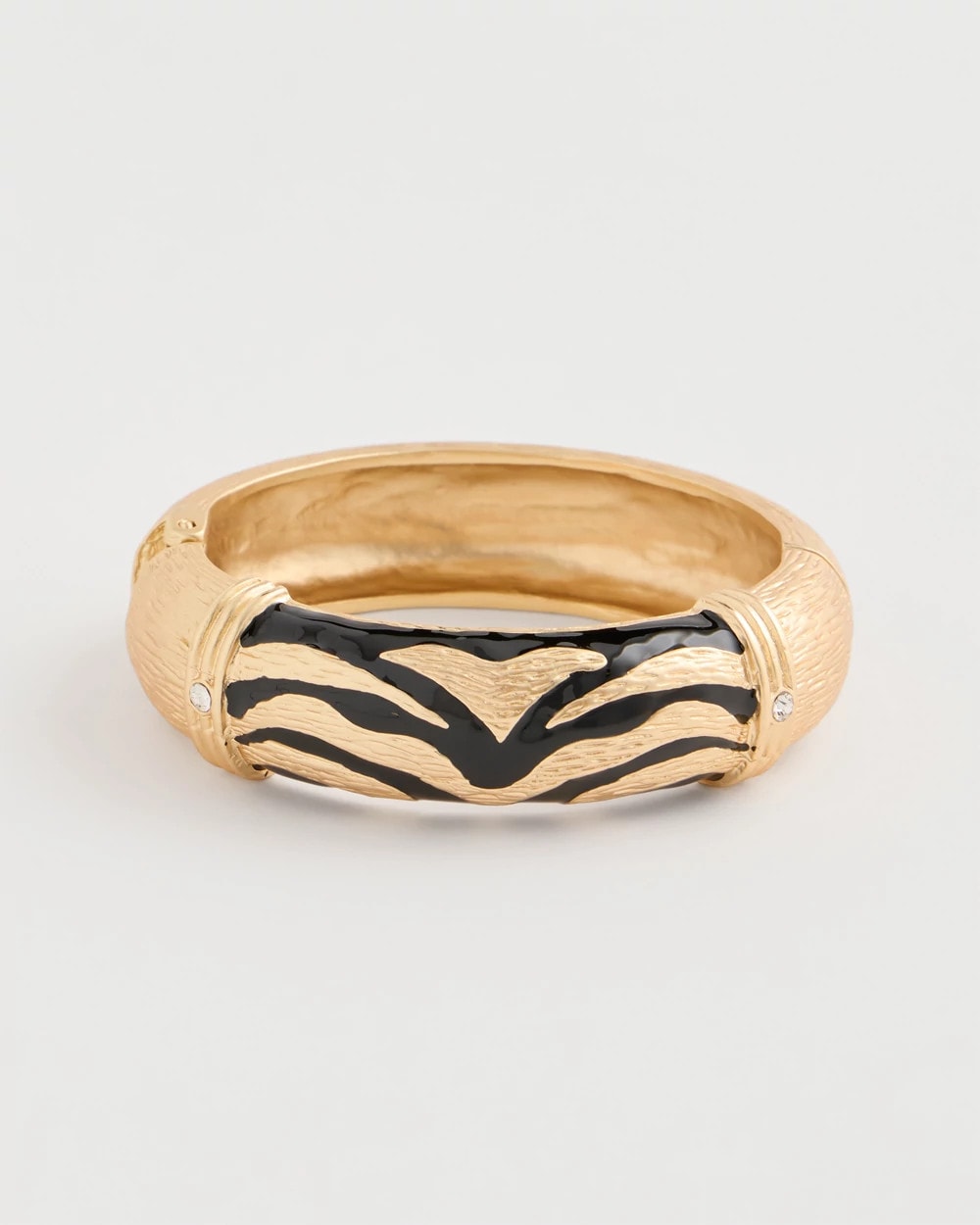 Chico's | Tiger Hinge Cuff Bracelet/ Black/Gold